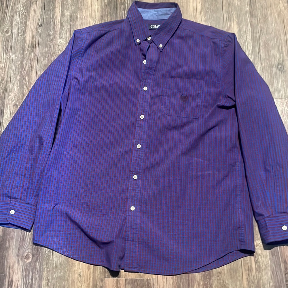 Blue button down